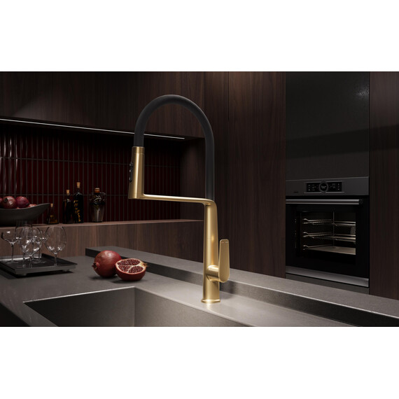Смеситель для кухни Vincea VKF-118BG, брашированное золото фото 2