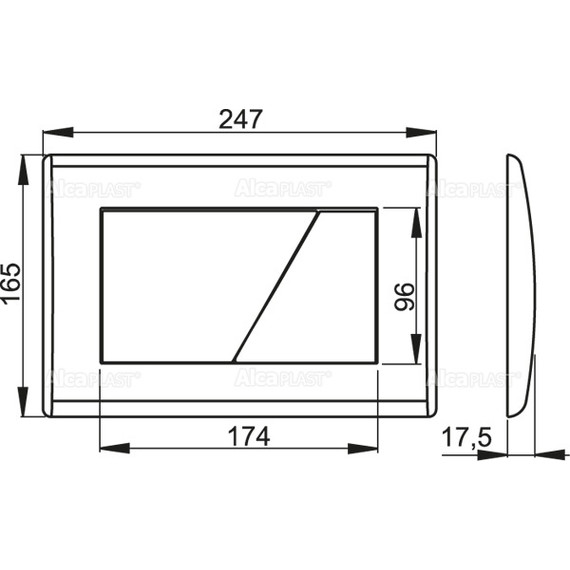 Кнопка смыва Alcaplast M172 фото 2