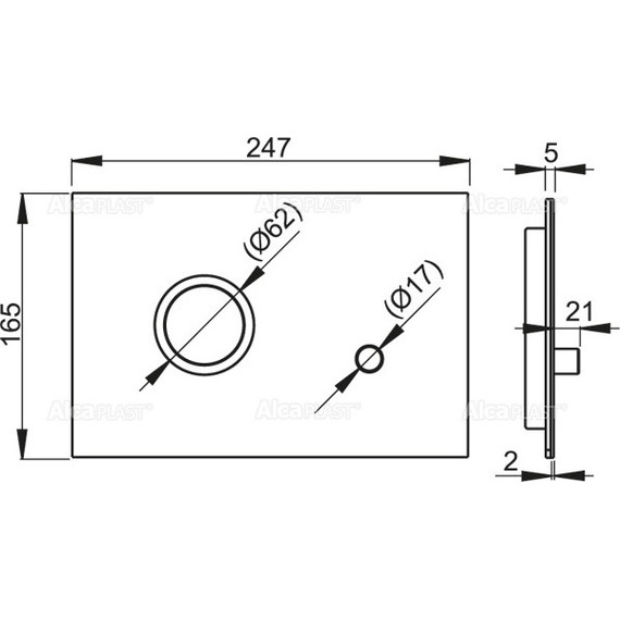 Кнопка смыва Alcaplast STING фото 3