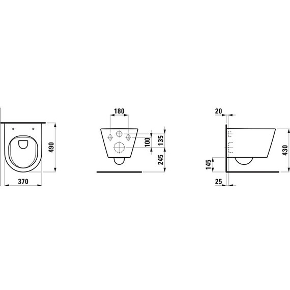 Унитаз подвесной безободковый Laufen Kartell 8.2033.3.000.000.1 фото 2