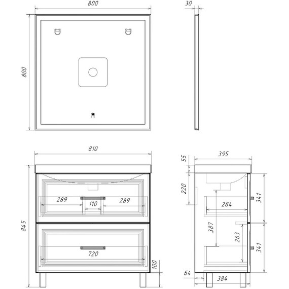 Тумба напольная с раковиной Comforty Бросно 80Н2 80 см 00-00021590CF, альпийский иней фото 14
