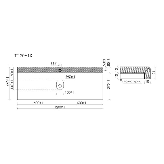 Тумба подвесная с раковиной Sancos Вельта (Velta) 120 см VL120WG (раковина Твист CN12001MB, столешница TT120A1X) тёплый серый фото 15