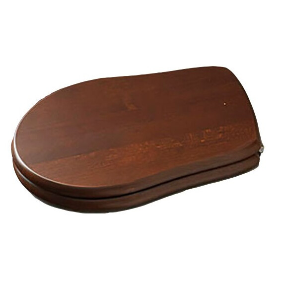 Сиденье с крышкой для унитаза Kerasan Retro 109040, дерево/хром фото 2