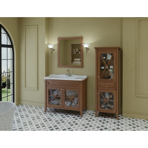 Тумба напольная с раковиной-столешницей Caprigo Napoli 100 см 33625-075.000.00.20, тёмное дерево фото 4