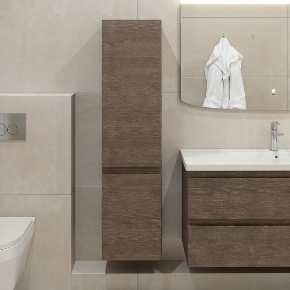 Пенал подвесной Caprigo Форте 35 см 36150L-RF16, тёмное дерево фото 3