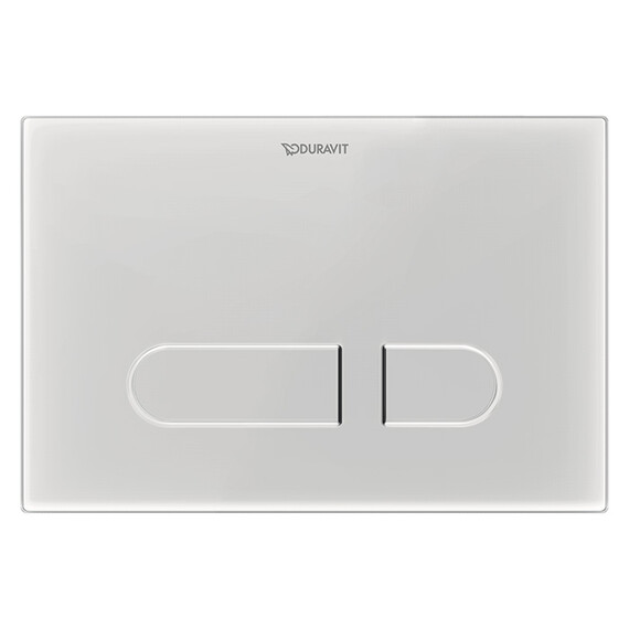 Инсталляция с подвесным безободковым унитазом Duravit Starck F Plus с сиденьем Sensowash Lite и клавишей смыва белое стекло (покрытие Hygieneglaze) фото 6