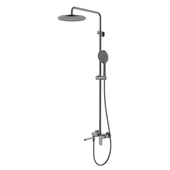 Душевая стойка Aquatek Альфа AQ2940BGM, оружейная сталь фото 