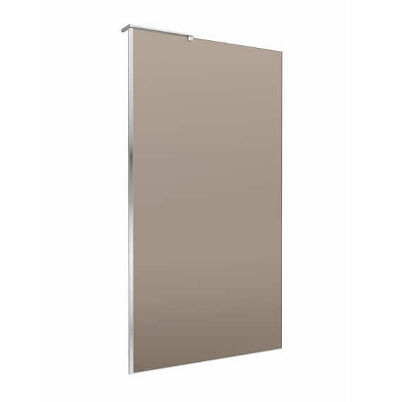 Душевая перегородка BelBagno 100 см UNO-L-1-TB-100-BR-Cr (стекло 8 мм) хром/бронза фото 4