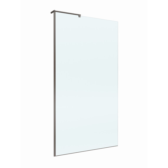 Душевая перегородка BelBagno 100 см UNO-L-1-TB-100-C-GM (стекло 8 мм) оружейная сталь/прозрачное фото 4