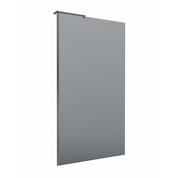 Душевая перегородка BelBagno 100 см UNO-L-1-TB-100-GR-GM (стекло 8 мм) оружейная сталь/графит фото 4