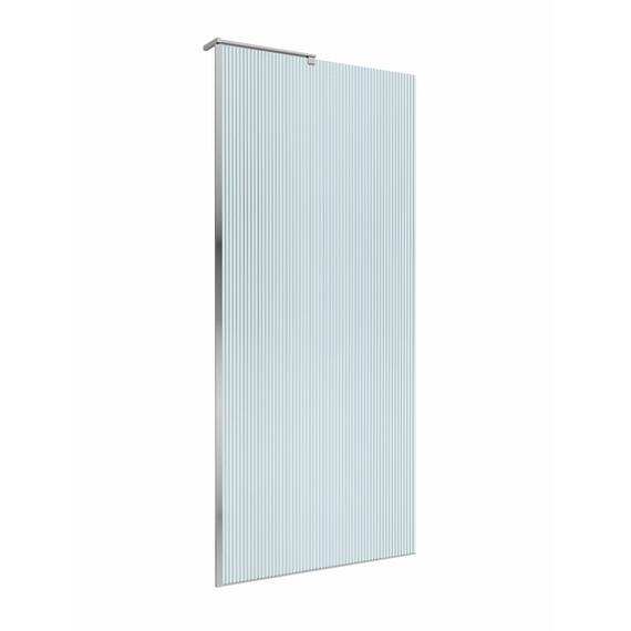 Душевая перегородка BelBagno 90 см UNO-L-1-TB-90-FL-Cr (стекло 8 мм) хром/рифленое фото 4