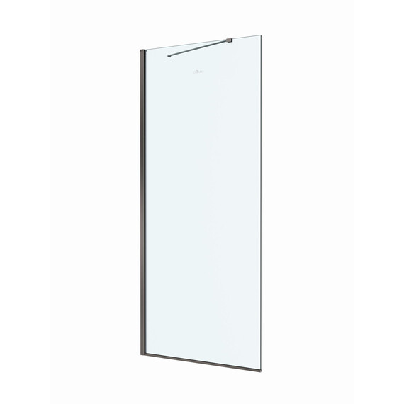 Душевая перегородка Cezares 100 см LIBERTA-L-1-TB-100-C-GM (телескопический кронштейн, стекло 8 мм) оружейная сталь/прозрачное фото 4