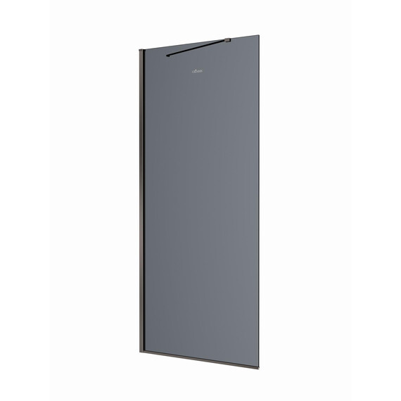 Душевая перегородка Cezares 100 см LIBERTA-L-1-TB-100-GR-GM (телескопический кронштейн, стекло 8 мм) оружейная сталь/тонированное фото 4