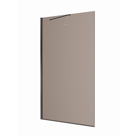 Душевая перегородка Cezares 110 см LIBERTA-L-1-TB-110-BR-GM (телескопический кронштейн, стекло 8 мм) оружейная сталь/тонированное фото 4
