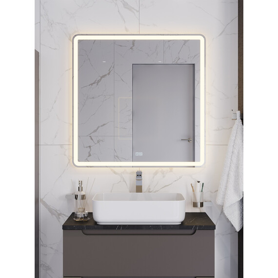 Зеркало BelBagno 80 см SPC-MAR-800-800-LED-3000K-TCH-WARM фото 4