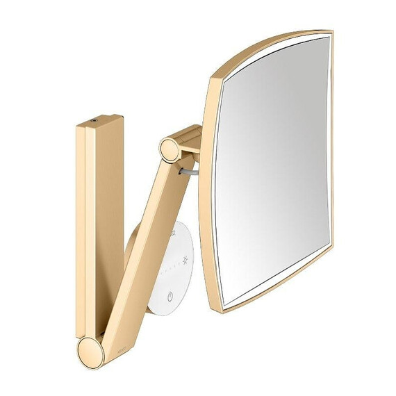 Зеркало косметическое настенное Keuco iLook move 17613259002, цвет латунь шлифованная фото 