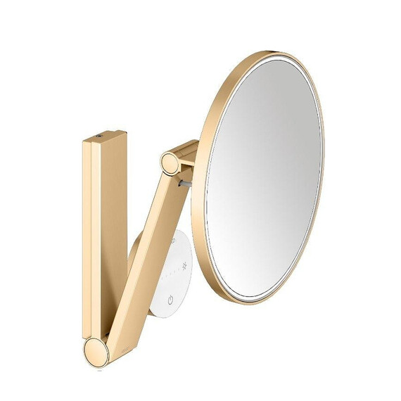 Зеркало косметическое настенное Keuco iLook move 17612259002, цвет латунь шлифованная фото 