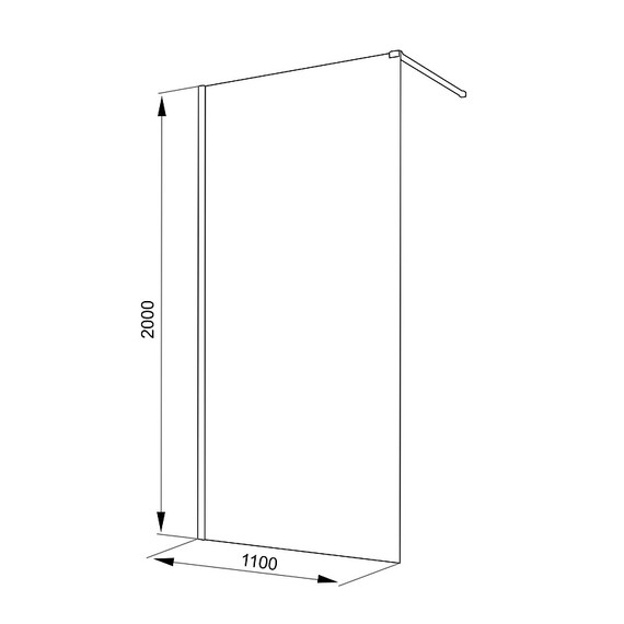 Душевая перегородка Loranto Walk-in 110 см CS-Z02G-110 (стекло 8 мм) брашированное золото/рифленое фото 4