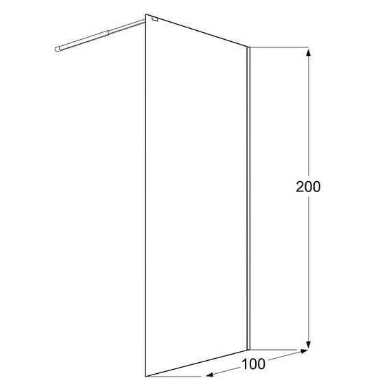 Душевая перегородка Loranto Walk-in 100 см CS-Z02GG-100 (стекло 8 мм) серый матовый/рифленое фото 5