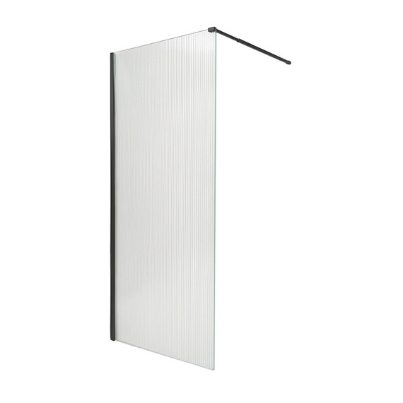 Душевая перегородка Loranto Walk-in 90 см CS-Z02GG-90 (стекло 8 мм) серый матовый/рифленое фото 2