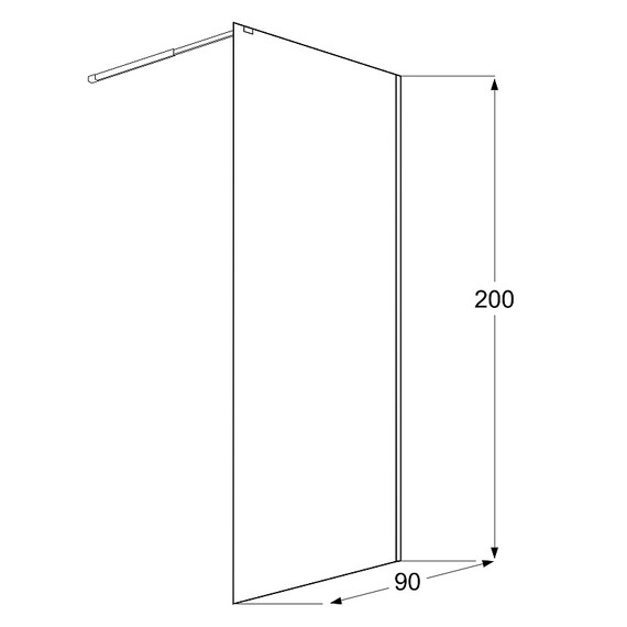 Душевая перегородка Loranto Walk-in 90 см CS-Z02GG-90 (стекло 8 мм) серый матовый/рифленое фото 4