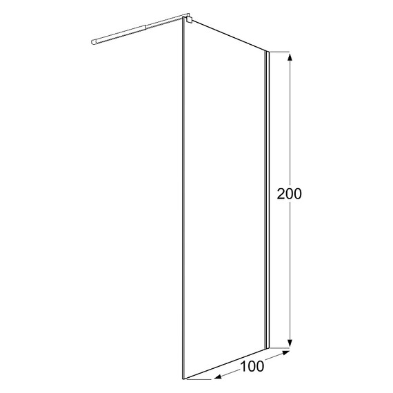 Душевая перегородка Loranto Walk-in 100 см CS-Z02S-100 (стекло 8 мм) сатин/рифленое фото 3