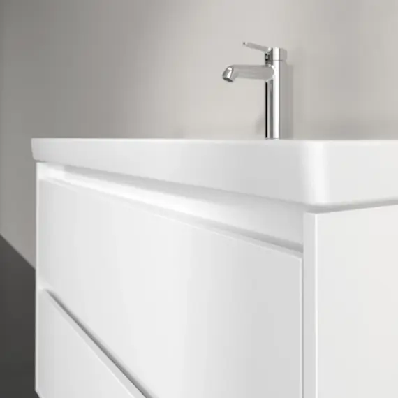 Тумба подвесная с раковиной-столешницей Villeroy&Boch Skyla 100 см C79900VE (раковина 5A51A501) brilliant white фото 8