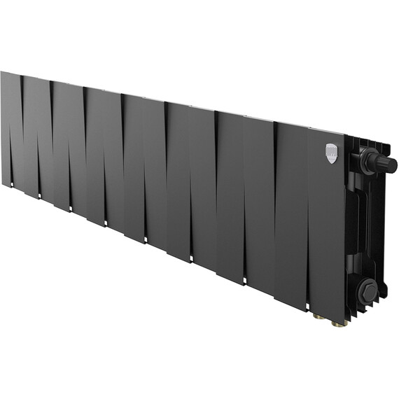 Радиатор Royal Thermo PianoForte 200 VR80 1280x280 мм (16 секций) чёрный фото 