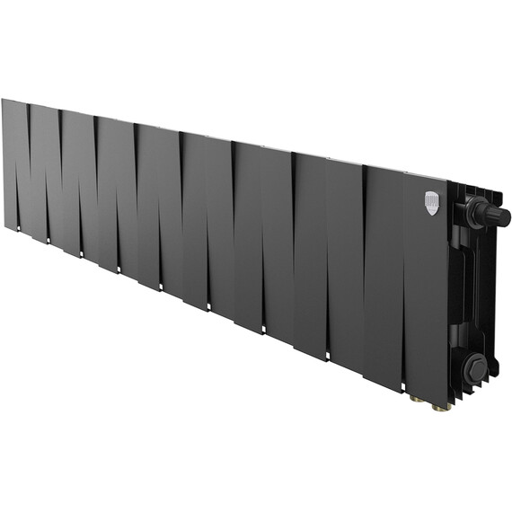 Радиатор Royal Thermo PianoForte 200 VR80 1440x280 мм (18 секций) чёрный фото 