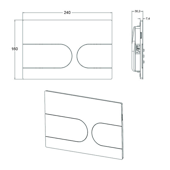 Кнопка смыва Azario AZ-011.S04, чёрный матовый фото 5