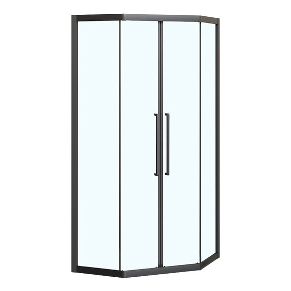 Душевое ограждение Azario Осака 90х90 см AZ-092K2-90-MB-CL, чёрный матовый/прозрачное фото 8