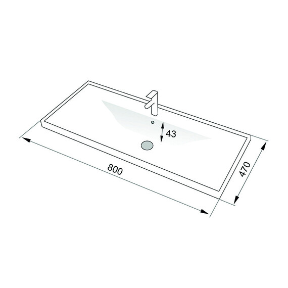 Тумба напольная с раковиной Loranto Флорена 80 см CS00105571 (раковина Монте Нео 80) светлый бетон фото 6