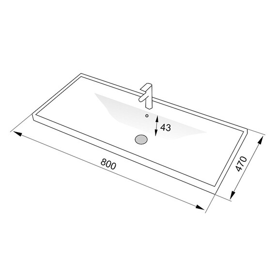 Тумба напольная с раковиной Azario Руфина 80/2Н 80 см CS00108078 (раковина Монте Нео 80) теффи фото 6