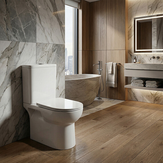 Унитаз-компакт Azario Эстела AZ-2178A с быстросъемным сиденьем микролифт фото 7
