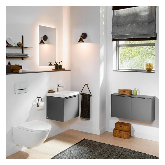 Унитаз подвесной безободковый Villeroy&Boch Subway 3.0 4670T0RW CeramicPlus (система смыва Торнадо) белый матовый фото 7