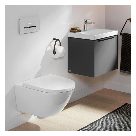 Унитаз подвесной безободковый Villeroy&Boch Subway 3.0 4670T0RW CeramicPlus (система смыва Торнадо) белый матовый фото 3