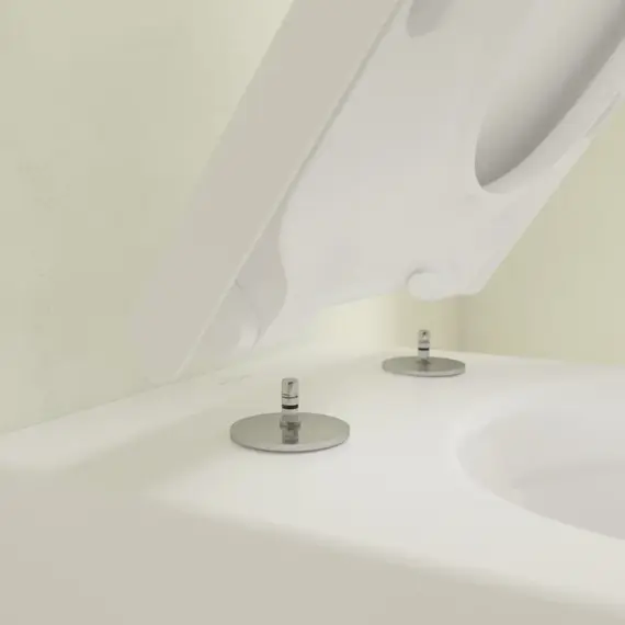 Унитаз подвесной безободковый Villeroy&Boch Subway 3.0 4670TSR1 с крышкой микролифт, CeramicPlus (система смыва Торнадо) фото 8