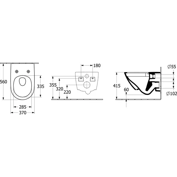 Унитаз подвесной безободковый Villeroy&Boch Subway 3.0 4670TSR1 с крышкой микролифт, CeramicPlus (система смыва Торнадо) фото 13