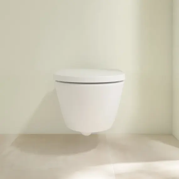 Унитаз подвесной безободковый Villeroy&Boch Subway 3.0 4670TSR1 с крышкой микролифт, CeramicPlus (система смыва Торнадо) фото 5