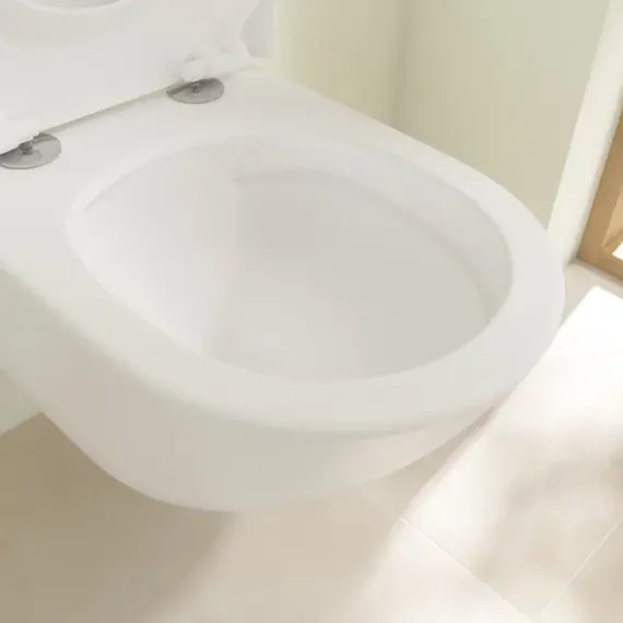 Унитаз подвесной безободковый Villeroy&Boch Subway 3.0 4670TSR1 с крышкой микролифт, CeramicPlus (система смыва Торнадо) фото 7