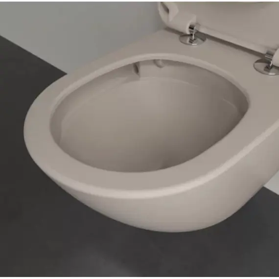 Унитаз подвесной безободковый Villeroy&Boch Antao 4674T0AM, CeramicPlus (система смыва Торнадо) almond фото 6