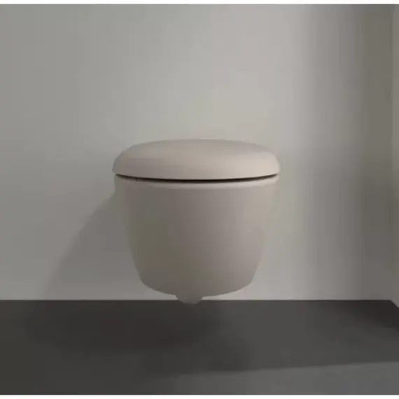 Унитаз подвесной безободковый Villeroy&Boch Antao 4674T0AM, CeramicPlus (система смыва Торнадо) almond фото 3