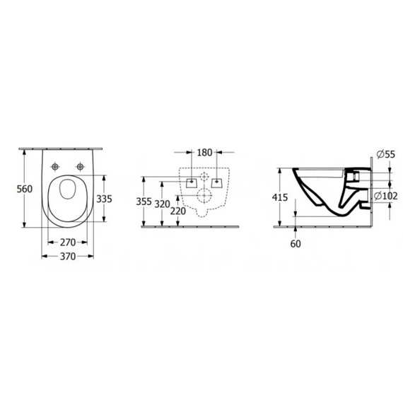 Унитаз подвесной безободковый Villeroy&Boch Antao 4674T0R7, CeramicPlus (система смыва Торнадо) Pure Black фото 9