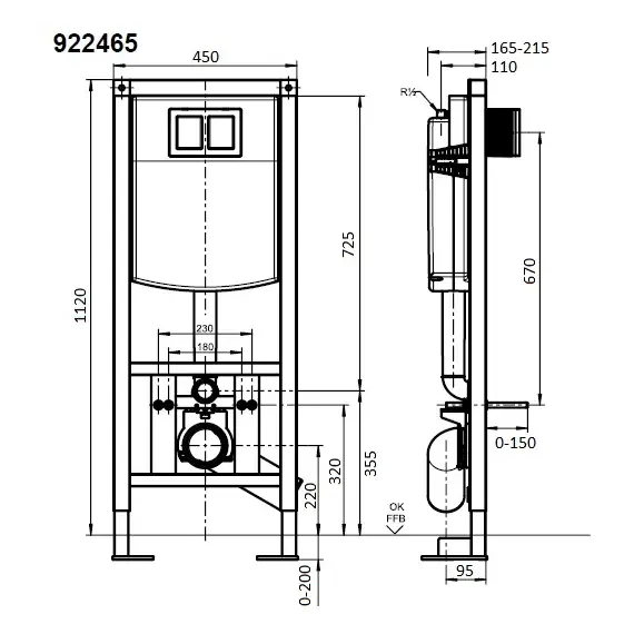 Инсталляция с подвесным унитазом комплект Villeroy & Boch Targa 568CDR01 3в1, сиденье микролифт, клавиша смыва белая фото 12