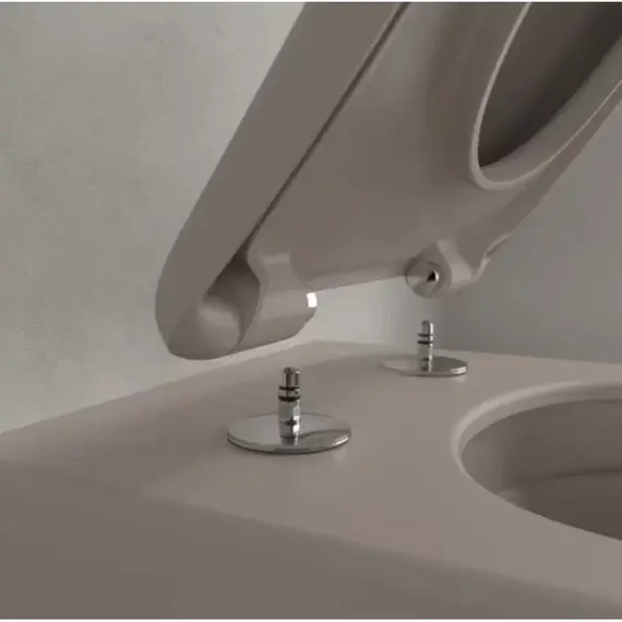 Сиденье с крышкой для унитаза Villeroy & Boch Antao 8M67S1AM микролифт, быстросъемное, цвет almond фото 3