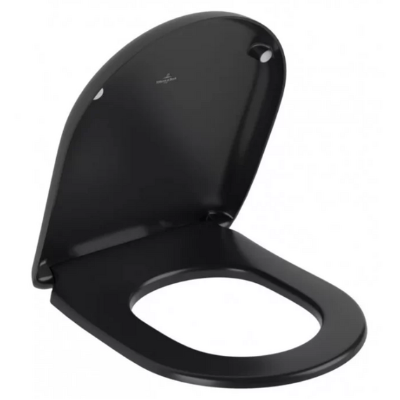 Сиденье с крышкой для унитаза Villeroy & Boch Antao 8M67S1R7 микролифт, быстросъемное, цвет Pure Black фото 2