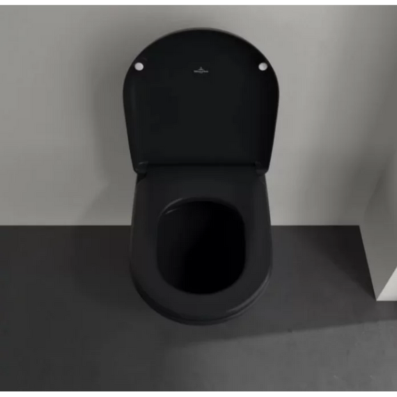 Сиденье с крышкой для унитаза Villeroy & Boch Antao 8M67S1R7 микролифт, быстросъемное, цвет Pure Black фото 4