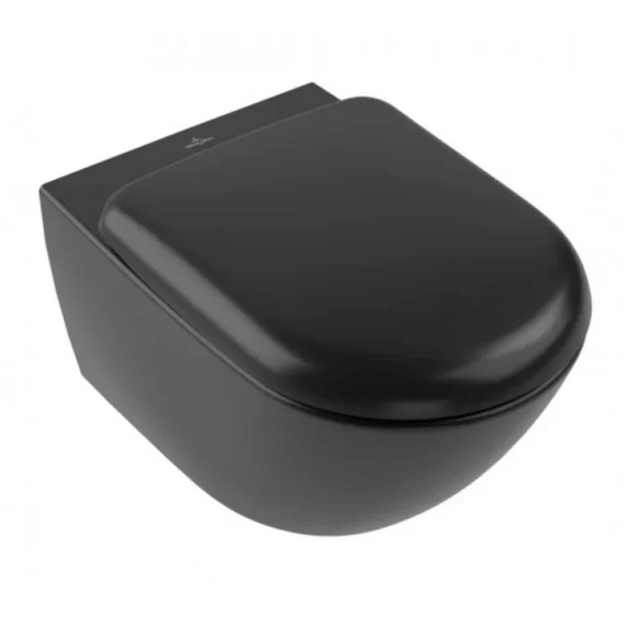 Сиденье с крышкой для унитаза Villeroy & Boch Antao 8M67S1R7 микролифт, быстросъемное, цвет Pure Black фото 5