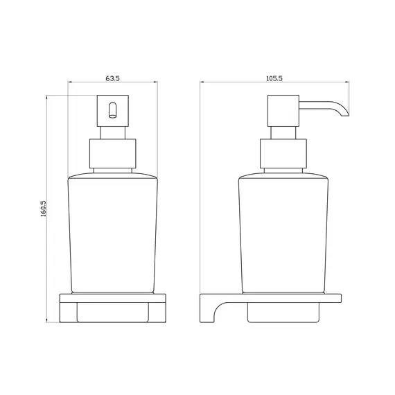 Дозатор для жидкого мыла Wonzon & Woghand Eclipse WW-9133-BG, цвет брашированное золото фото 4