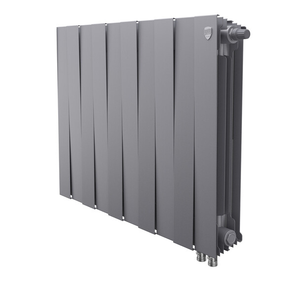 Радиатор Royal Thermo PianoForte 500 Silver Satin 970x590 мм (12 секций) фото 